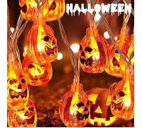 Guirlande lumineuse - ZGEER - Citrouille - 20 LED - 3M - Décoration Halloween extérieure