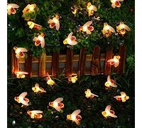 Guirlande Lumineuses Solaire, Abeille Guirlande Lumineuses Extérieur 30LED 6.3m 8 modes Pour extérieur Étanche Guirlande décorative pour jardin, fête, mariage, maison, fête (Blanc chaud)