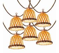 Guirlande lumineuses solaire et sur secteur raccordable en corde 20 ampoules transparentes LED blanc chaud dimmable MALY LIGHT HYBRID 13m