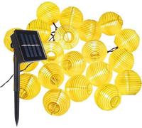 Guirlande Lumineuses Solaire Extérieur LED Lanterne,30LED 6,5M Étanche Décorative Guirlande Guinguette pour Jardin Balcon Mariage