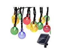 Guirlande Lumineux Solaire Extérieur,6.5M 30 LED Chaîne Boule Lumières,Jardin Décoration G