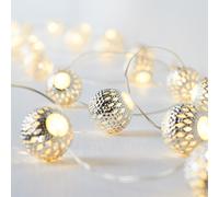 Guirlande Micro LED 20 Boules Argentées