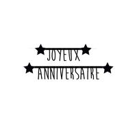 Guirlande noire Joyeux anniversaire 1,60 m - Noir