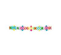 Guirlande papier multicolore motif fleurs