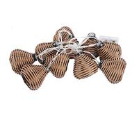 Guirlande Rotin, 10pcs Guirlande Lumineuse Exterieure Osier, Lampes en Rotin, Osier Sepak Takraw Ball Lampe Guirlandes Lumineuses LED Boules, Pour Mariage décoration de la Maison