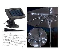 Guirlande solaire à LED pour parasol à 8 brins / 72 LED