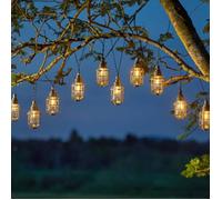Guirlande solaire Anglia 365 avec 10 lampions ampoule leds vintage 20 lumens