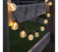 Guirlande lumineuse solaire 25 ampoules bulles BUBBLE STRING LIGHT LED blanc chaud dimmable 20m