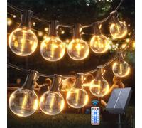 Guirlande solaire d'extérieur G40, ampoule LED sphérique IP65, étanche, pour terrasse, arrière-cour, Porches, balcons, fêtes de noël