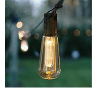 Guirlande solaire EZSOLAR type edison 30 lm 10 ampoules 2700k