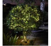 Guirlande solaire filament 50 lucioles blanc chaud