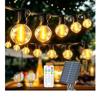 Guirlande solaire guinguette G40 10m télécommande IP44 étanche - Jardin terrasse balcon mariage déco extérieur PIQUET D'ATTACHE