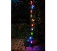 Guirlande solaire guinguette GALIX - 10 LED multicolores à filament - Extérieur