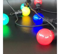 Guirlande solaire LED Party Guinguette Solar 100lm IP44 1W multicolore L.5,70m