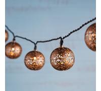 Guirlande Solaire Marocaine 16 Boules Couleur Bronze