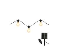 Lumisky Guirlande lumineuse extérieure PARTY CLEAR HYBRID 10 globes 8 m solaire & secteur LED chaud