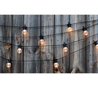 Guirlande lumineuse solaire 10 globes transparents LED blanc chaud PARTY CLEAR SOLAR 5.70m 8 modes