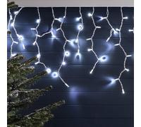 Guirlande Stalactite Pro Connect 18m 900 LED Blanche Câble Blanc Raccordable