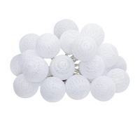 Guirlande LED sur secteur 20 boules Ø 6 cm blanche