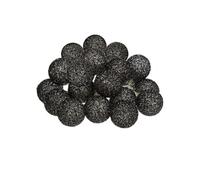 Guirlande Sur Secteur Led 20 Boules - Noir Argenté