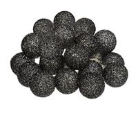 Guirlande Sur Secteur Led 20 Boules - Noir Argenté
