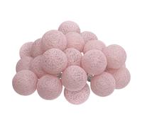 Guirlande sur secteur LED 20 boules - Rose clair