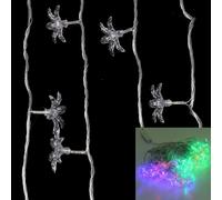 Guirlande transparente fleurs multicolores 30-LED 7m AC 12-240V
