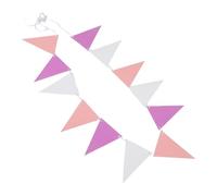 Guirlande Triangulaire Bannière en Papier pour Fête D'garçon et Filles | Coloris Simples, Réutilisable, Finition Soignée, pour Plafond et Chambre Bébé
