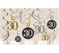 Guirlandes Déco Swirl - 30ème anniversaire - Sparkling Gold