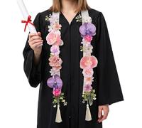 Guirlandes hawaïennes - Étole de Laurier en Satin Artificiel - Lei Hawaïen e 2026,pour Maternelle, lycée, fête de Fin d'études, Danse, Mariage, Plage d'été,