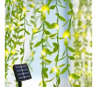 Guirlandes Lumineuse Solaire Extérieure, 10m 100 LED Lierre Artificiel Guirlande Lumineux Étanche, 8 Modes Guirlande Solaire Exterieur, Lierre Decoration pour Jardin Noël Mariage Cour Patio Fête