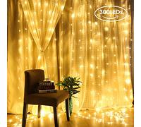 Guirlandes Lumineuses à LED, 3x3M 300 LED Guirlandes Lumineuses à Cordes Chaudes, Alimenté par USB, Lumières de Fenêtre pour Intérieur Extérieur, Arbre de Noël Fête Mariage Maison Jardin Décoration