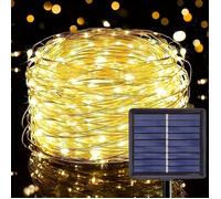 Guirlandes lumineuses solaires - 200 LED - 22 m - Multicolore fixe - Capteur intelligent