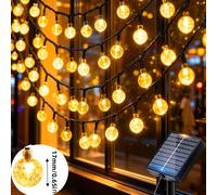Guirlandes lumineuses solaires d'extérieur, 8 modes d'éclairage, 25/110/210 LED, boules de cristal solaires étanches pour jardin, convient pour jardin, cour, porche, mariage, fête, Halloween, décorati