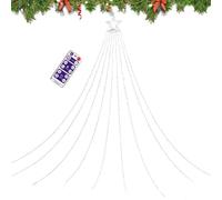 Guirlandes solaires de Noël Éclairage solaire 3,35 m avec télécommande et | Guirlande lumineuse extérieure LED étoile pour fête mariage nouvel an pelouse terrasse porche