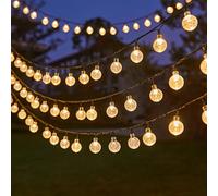 Guirlandes solaires d'extérieur, lumières d'ambiance sphériques en forme d'étoiles pour décorer la tente de camping, lumières de nuit colorées pour le jardin 12M100LED,5M20LED,7M50LEDABS
