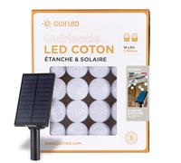 Guirlande lumineuse boules d'extérieur Solaire Guinguette LED- Étanche - 16 boules 3,2m - Flocon