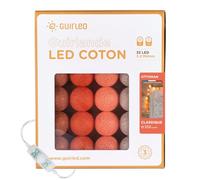GuirLED - Guirlande lumineuse boules coton LED USB - Veilleuse bébé 2h - Adaptateur secteur double USB 2A inclus - 3 intensités - 32 boules 3.2m - Ottoman