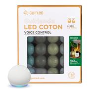 GuirLED - Guirlande lumineuse wifi boules coton LED USB - Commande Vocale - Maison connectée - Amazon Alexa & Google Assistant - Adaptateur secteur 2xUSB inclus - 24 boules 2.4 - Romania