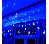 Guirxiété lumineuse LED clignotante dégradée, montrent de neige, décoration de Noël, fête de mariage, vacances, prise UE, bleu 4m