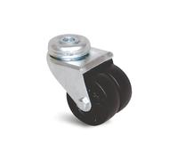GUITEL HERVIEU Roulette double pivotante 50 mm avec frein œillet 10 mm
