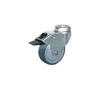 Guitel point M - Roulette Uniroll à oeil pivotante à frein 69 x Ø 50 mm - Portée 40 Kg