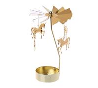 GUMEI Bonhomme de Neige Rotatif carrousel pivotant photophore Porte-Bougie Support de thé