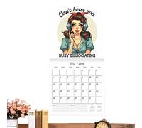 Gungtj Calendrier mural et sarcastique, calendrier mural 2026 rétro à suspendre, carnet, décoration pour la maison, la chambre, le bureau, les femmes, les hommes
