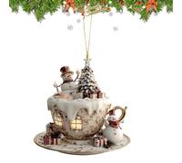 Gungtj Décoration de Noël | Décoration de sapin de Noël extérieur - Pendentif en acrylique 2D pour femme homme adolescent sac à dos bibliothèque voiture intérieur sac