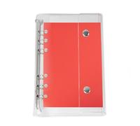 Gungtj Pochettes de classement transparentes A6/A7 | 6 anneaux en PVC transparent | Couverture de classeur à feuilles mobiles pour documents, photos, billets, budget, école, bureau, , journal