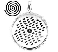 Gungtj Porte-bobine d'encens en spirale, support répulsif à mouches avec couvercle et crochet, 15 x 15 x 3 cm, portable pour terrasse, bord de piscine, camping, randonnée, pêche