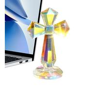 Gungtj Statue chrétienne en de 15 cm pour bureau - décorative de bureau avec design à facettes à 360° pour familles catholiques, collectionneurs, bibliothèques, table de chevet, table