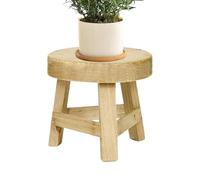 Gungtj Support pour , petit rehausseur rond en bois, tabouret pour , décoration de balcon, pour extérieur, jardin, cour, ferme, terrasse, salon, salle de bain, cuisine, ferme