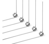 GUNGY 10 Pièces Ressorts de Torsion en Acier Inoxydable Diamètre du Fil 0,8 mm Diamètre Intérieur 6 mm Longueur du Bras 60 mm Angle 90° 5 Tours Rotation Gauche 0,8x6x60 mm